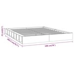 vidaXL Cadre de lit Blanc 180x200 cm Super King Bois massif