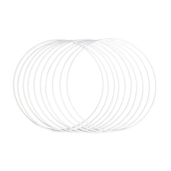 Anneaux en métal Blanc 20cm 10 pièces