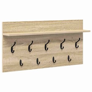 vidaXL Porte-manteau mural avec étagère Chêne Sonoma 80 x 40 x 12 cm