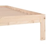 vidaXL Cadre de lit bois massif 90x190 cm simple