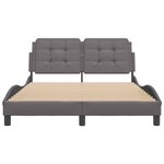 vidaXL Cadre de lit avec tête de lit Gris 140x200 cm Similicuir