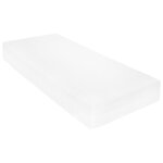 vidaXL Lit de repos avec matelas 90x200 cm Blanc Bois de pin massif