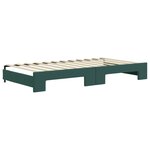 vidaXL Lit de jour et gigogne et tiroirs vert foncé 100x200 cm velours