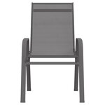 vidaXL Chaises empilables de jardin lot de 6 Gris Tissu textilène