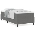 vidaXL Lit à Ressorts avec Matelas Gris 100x200 cm Tissu en Velours Côtelé