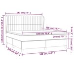 vidaXL Sommier à lattes de lit et matelas Gris foncé 180x200cm Velours
