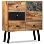 vidaXL Armoire latérale avec 6 tiroirs Teck massif de récupération