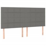 vidaXL Sommier à lattes de lit avec matelas Gris foncé 180x200cm Tissu