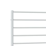 vidaXL Cadre de lit métal avec tête de lit/pied de lit blanc 75x190 cm
