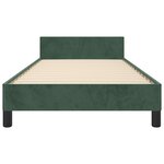 vidaXL Cadre de lit avec tête de lit Vert foncé 90x190 cm Velours