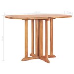 vidaXL Table pliable de jardin papillon 120x70x75 cm Bois teck solide