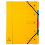 Trieur Harmonika Fenêtres Imprimées Véritable Carte Lustrée 5 Compartiments - Couleurs Assorties - X 8 - Exacompta