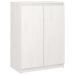 vidaXL Armoires latérales 3 Pièces blanc Bois de pin massif