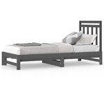vidaXL Lit coulissant sans matelas gris 2x(90x200) cm