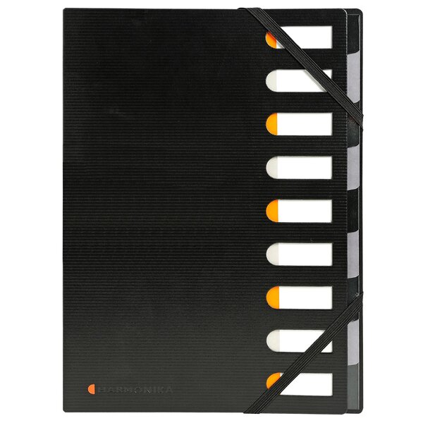 Trieur Rigide Harmonika® Exactive® Dos Extensible 9 Compartiments Noir - Noir - X 5 - Exacompta