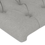 vidaXL Cadre de lit avec tête de lit Gris clair 140x190 cm Tissu