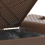 vidaXL Banc de jardin avec coussin marron 116x46x57 cm résine tressée