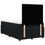 vidaXL Sommier à lattes de lit avec matelas Noir 120x200 cm Velours
