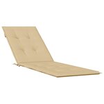 vidaXL Coussin de chaise longue beige mélangé (75+105)x50x3 cm tissu