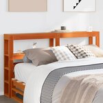 vidaXL Tête de lit avec étagères marron cire 160 cm bois massif de pin