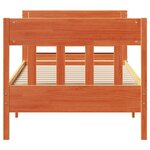 vidaXL Cadre de lit sans matelas cire marron 100x200cm bois pin massif