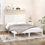 vidaXL Cadre de lit Blanc Bois massif 160x200 cm