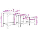 vidaXL Tables basses gigognes 3 Pièces chêne fumé bois d'ingénierie