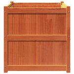 vidaXL Jardinière cire marron 70x70x70 cm bois de pin massif