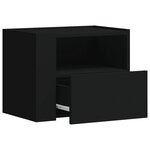 vidaXL Tables de chevet murales 2 Pièces noir 45x30x35 cm