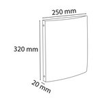 Classeur 4 Anneaux 15mm Carte Lustrée - A4 - Couleurs Assorties - X 20 - Exacompta