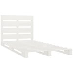 vidaXL Cadre de lit blanc 100x200 cm bois de pin massif