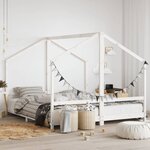 vidaXL Cadre de lit d'enfant blanc 2x(90x200) cm bois de pin massif