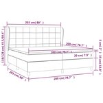 vidaXL Sommier à lattes de lit et matelas Gris clair 200x200cm Velours