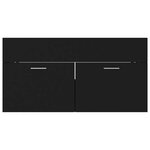 vidaXL Armoire d'évier Noir 90x38 5x46 cm Bois d’ingénierie