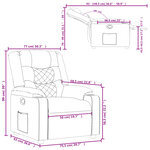 vidaXL Fauteuil inclinable Gris foncé Tissu