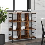 vidaXL Buffet chêne fumé 102x32x103 5 cm bois d'ingénierie