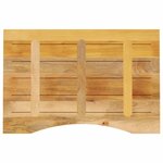 vidaXL Dessus de bureau avec courbe 100x60x2 5 cm manguier massif brut
