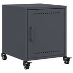 vidaXL Tables de chevet 2 Pièces anthracite 36x39x43 5 cm acier