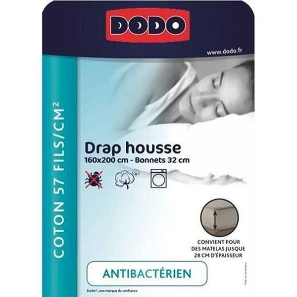 Drap housse - 160 x 200 cm - Bonnet 32 cm