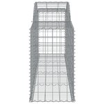 vidaXL Paniers à gabions arqués 8 Pièces 300x50x80/100 cm fer galvanisé