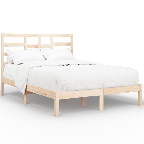 vidaXL Cadre de lit bois massif 120x190 cm petit double