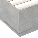 vidaXL Cadre de lit gris béton 160x200 cm bois d'ingénierie