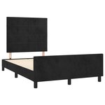 vidaXL Cadre de lit avec tête de lit noir 120x190 cm velours