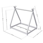 Lit tipi enfant NAKANA 120 x 180 bleu clair