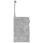 vidaXL Coiffeuse et miroir gris béton 90x50x132 5 cm bois d'ingénierie