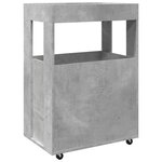 vidaXL Chariot de bar gris béton 60x39 5x89 cm bois d'ingénierie