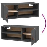 vidaXL Armoire murale Gris 80x30x30 cm Bois de pin massif
