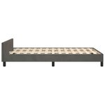 vidaXL Cadre de lit avec tête de lit gris foncé 120x190 cm velours