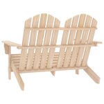 vidaXL Chaise de jardin Adirondack 2 places bois de sapin massif