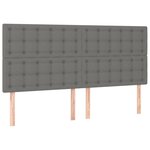 vidaXL Sommier à lattes de lit avec matelas Gris foncé 160x200cm Tissu
